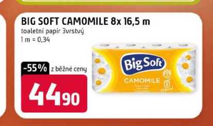 BIG SOFT CAMOMILE 8x 16,5 m toaletní papír 3vrstvý Terno