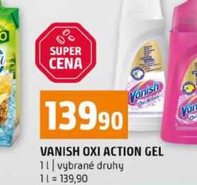 VANISH OXI ACTION GEL 1l vybrané druhy Terno