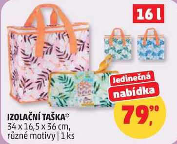 IZOLAČNÍ TAŠKA 34 x 16,5 x 36 cm, různé motivy, 1 ks Penny Market