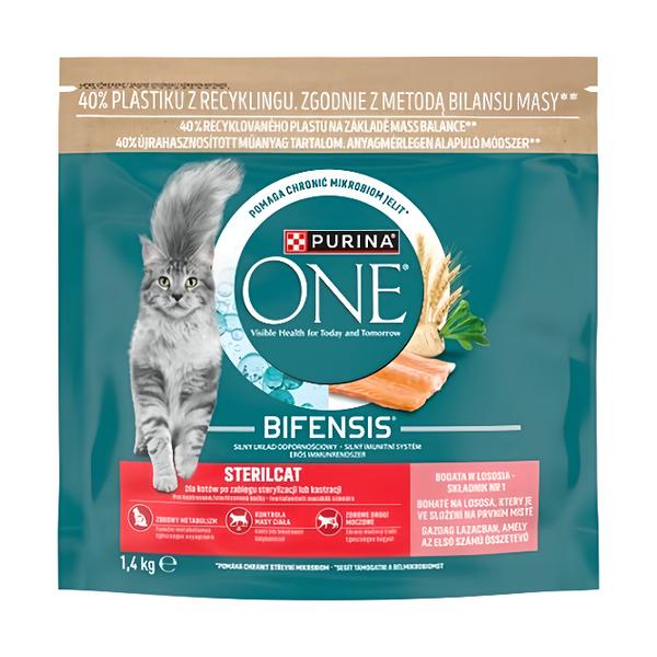 Purina ONE Bifensis Sterilised granule pro kočky, losos