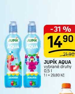 JUPÍK AQUA vybrané druhy 0,5l FLOP TOP
