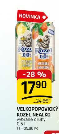 VELKOPOPOVICKÝ KOZEL NEALKO vybrané druhy 0,5l