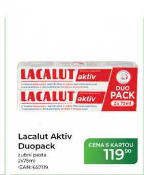 Lacalut Aktiv Duopack zubní pasta 2x75ml Tamda Foods