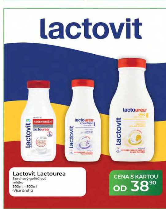 Lactovit Lactourea Sprchový gel/tělové mléko 300ml - 500ml