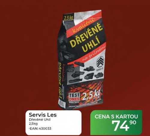 Servis Les Dřevěné Uhlí 2,5kg 