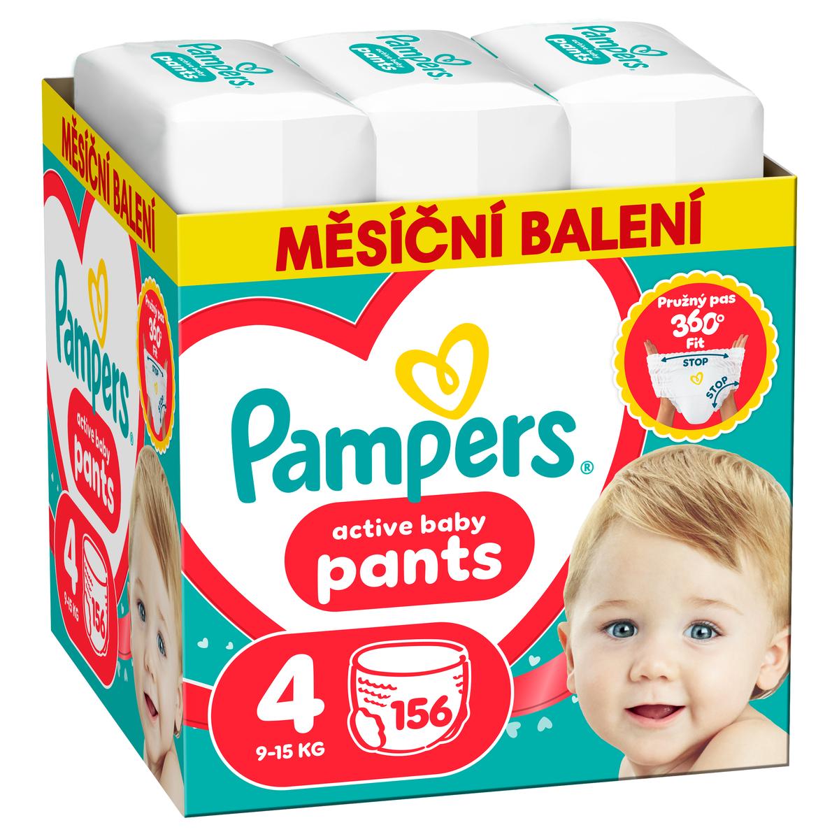 Pampers Active Baby Pants 4 plenkové kalhoty 9-15 kg 156 kusů Lékárna LEMON