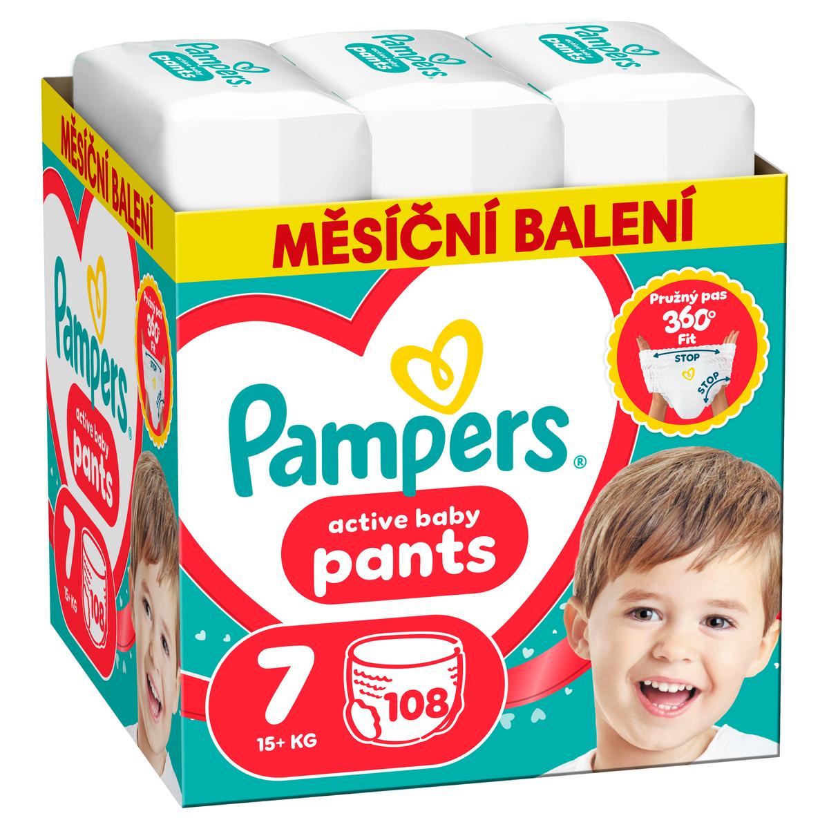 Pampers Active Baby Pants 7 plenkové kalhoty 15 kg+ 108 kusů Lékárna LEMON