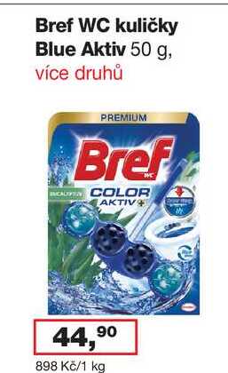 Bref WC kuličky Blue Aktiv 50 g