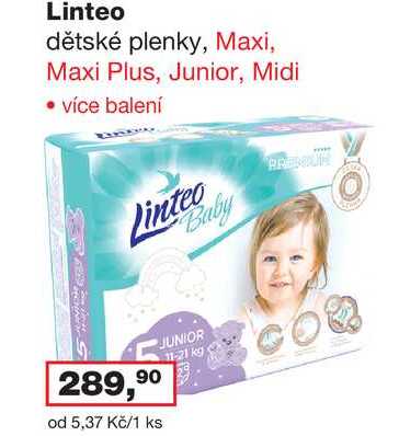 Linteo dětské plenky, balení Ráj drogerie