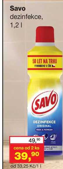 Savo dezinfekce, 1,2 l Ráj drogerie