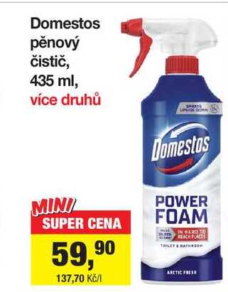 Domestos pěnový čistič, 435 ml Šlak