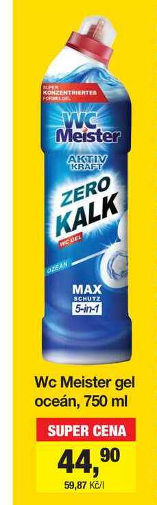 Wc Meister gel oceán, 750 ml Šlak