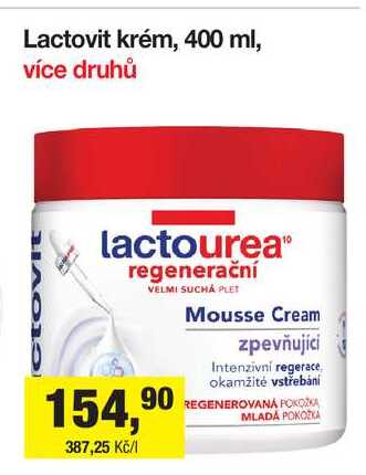 Lactovit krém, 400 ml Šlak