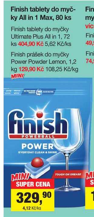 Finish tablety do myčky All in 1 Max, 80 ks Šlak