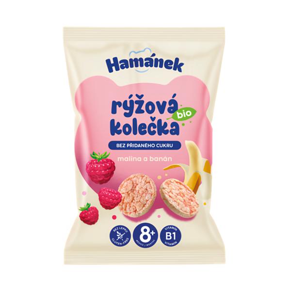 Hamánek BIO rýžová kolečka, Malina & Banán Košík.cz