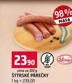 ŠTÝRSKÉ PÁREČKY 100g