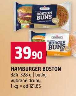 HAMBURGER BOSTON 324-328 g bulky vybrané druhy 