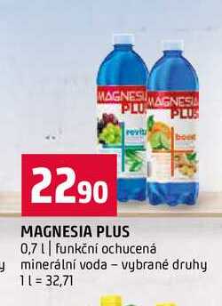 MAGNESIA PLUS 0,7l funkční ochucená y minerální voda vybrané druhy