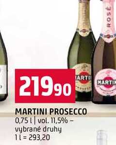 ARTI MARTINI PROSECCO 0,75l vol. 11,5% vybrané druhy 