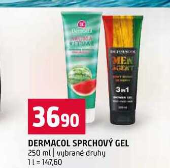 DERMACOL SPRCHOVÝ GEL 250 ml vybrané druhy 