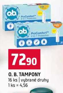 O. B. TAMPONY 16 ks vybrané druhy Terno