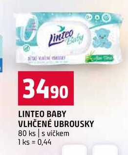 LINTEO BABY VLHČENÉ UBROUSKY 80 ks s víčkem Terno