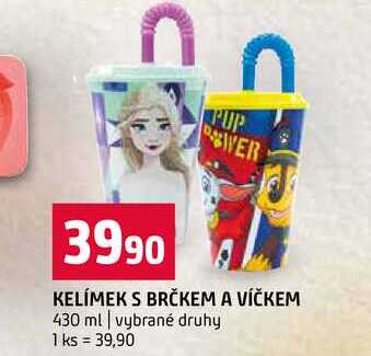 KELÍMEK S BRČKEM A VÍČKEM 430 ml vybrané druhy Terno