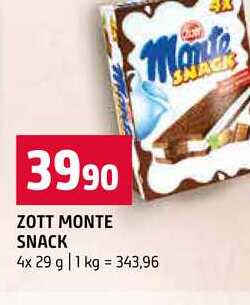 ZOTT MONTE SNACK 4x 29 g