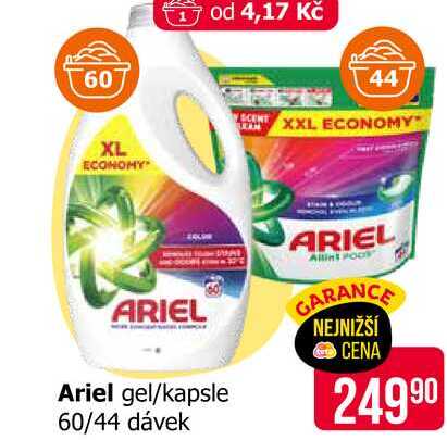 Ariel gel/kapsle 60/44 dávek Teta drogerie