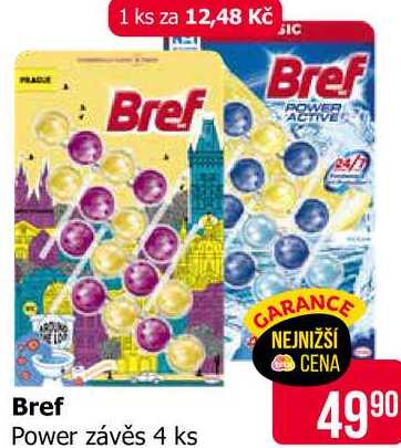 Bref Power Aktiv WC blok 4x50ml, vybrané druhy 200g Teta drogerie