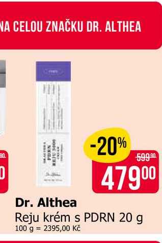 Dr. Althea Reju krém s PDRN 20 g Teta drogerie
