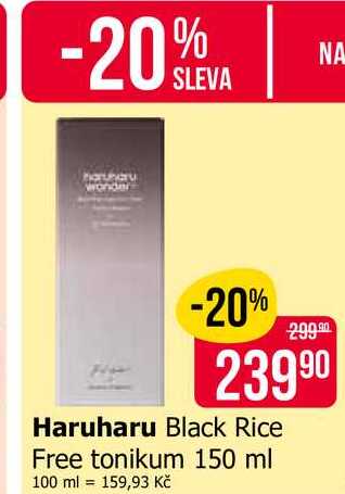 Haruharu Black Rice Free tonikum 150 ml Teta drogerie