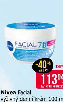 Nivea Facial výživný denní krém 100 m Teta drogerie