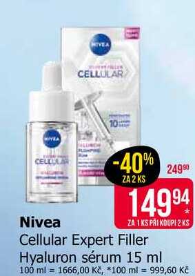 Nivea Cellular Expert Filler Hyaluron sérum 15 ml 