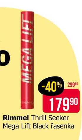 Rimmel Thrill Seeker Mega Lift Black řasenka Teta drogerie