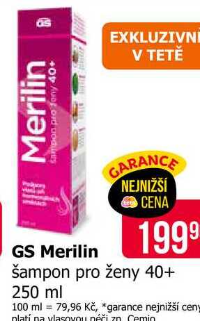 GS Merilin šampon pro ženy 40+ 250 ml Teta drogerie