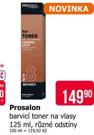 Prosalon barvicí toner na vlasy 125 ml, různé odstíny Teta drogerie
