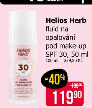 Helios Herb fluid na opalování pod make-up SPF 30, 50 ml Teta drogerie