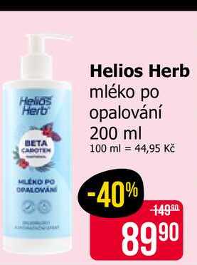 Helios Herb mléko po opalování 200 ml Teta drogerie