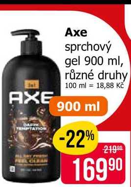 Axe sprchový gel 900 ml, různé druhy