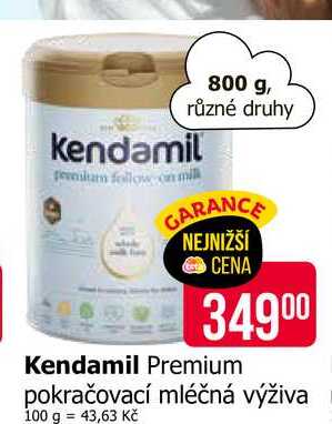 Kendamil Premium pokračovací mléčná výživa 800g Teta drogerie