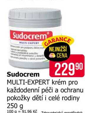 Sudocrem krém pro každodenní péči a ochranu pokožky dětí i celé rodiny 250 g Teta drogerie