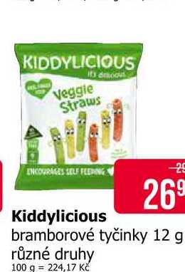 Kiddylicious bramborové tyčinky 12 g různé druhy Teta drogerie