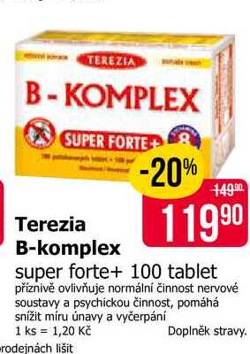 Terezia B-komplex super forte+ 100 tablet Teta drogerie