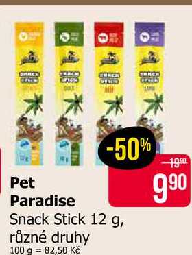Pet Paradise Snack Stick 12 g, různé druhy Teta drogerie