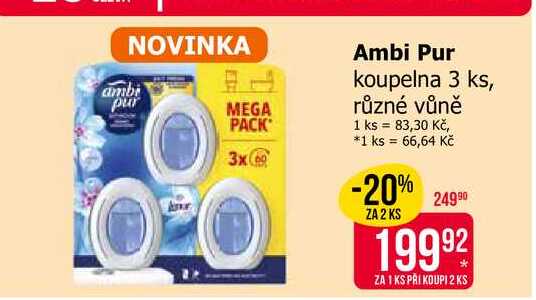 Ambi Pur koupelna 3 ks, různé vůně Teta drogerie