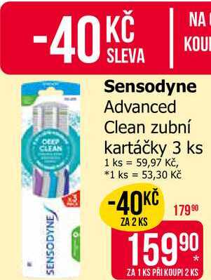 Sensodyne Advanced Clean zubní kartáčky 3 ks Teta drogerie