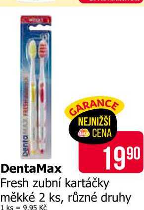 DentaMax Fresh zubní kartáčky měkké 2 ks, různé druhy Teta drogerie
