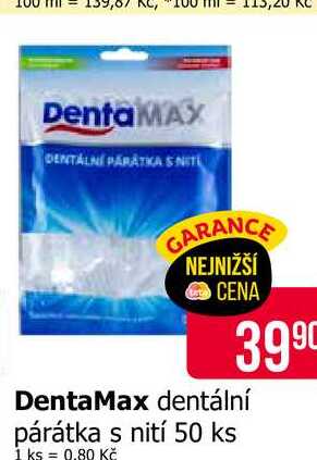 DentaMax dentální párátka s nití 50 ks Teta drogerie
