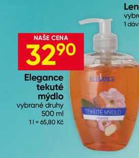 Elegance tekuté mýdlo vybrané druhy 500 ml Hruška